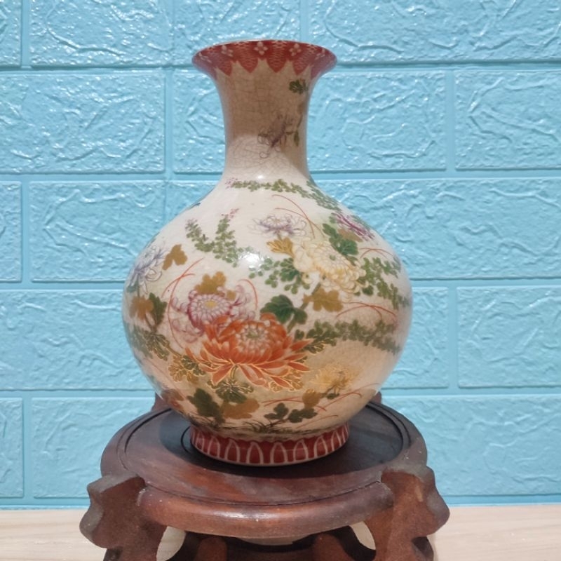 guci antik japan SHIBATA retak 1000