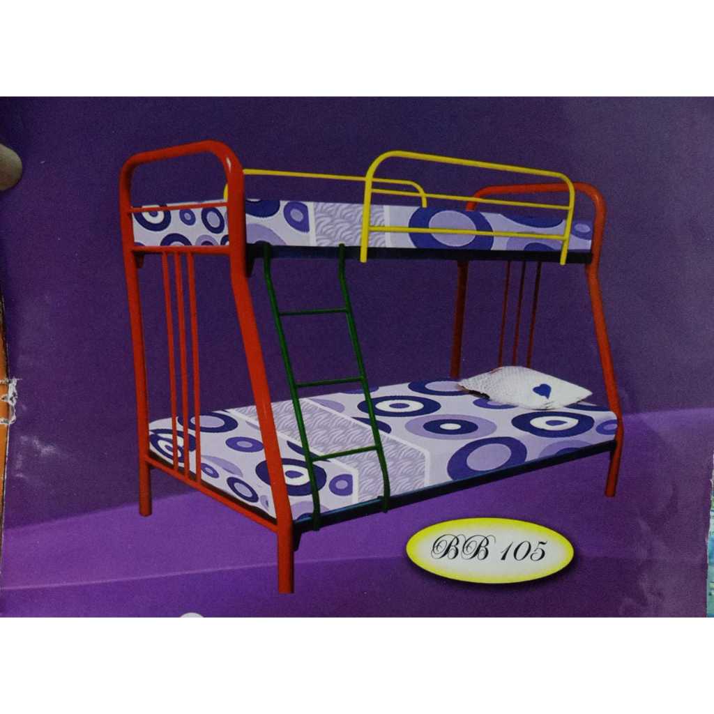 Ranjang tingkat besi ukuran ranjang Bawah 120x200 ukuran ranjang Atas 90x200