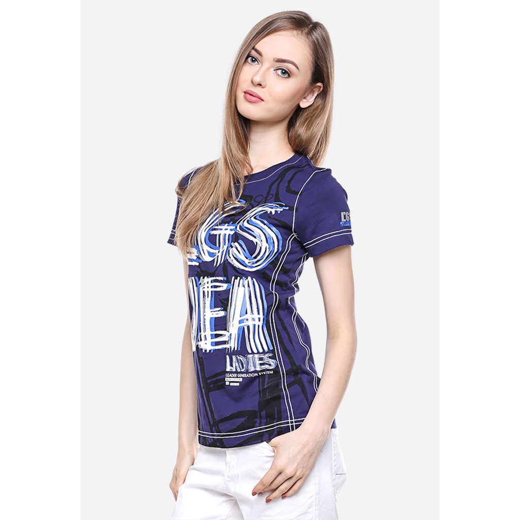 LGS Ladies - Kaos Wanita - Slim Fit - Biru Navy - Logo LGS - LTS.555.O754M.039