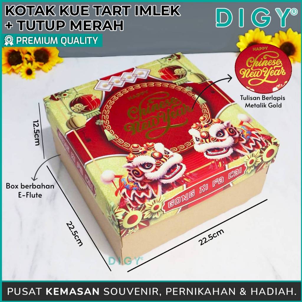 

Kotak Kue Tart Imlek Tutup Merah / Kotak Kue Lapis / Cake Box / Box Kue Tart Imlek / Kotak Kue / Box Dus Souvenir / Dus Hampers Imlek