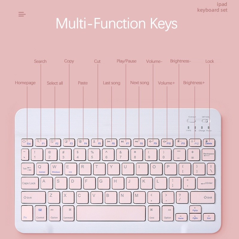 Keyboard Bluetooth Tablet Android / Ipad / Pc / Samsung Tablet Wireless Keyboard Universal