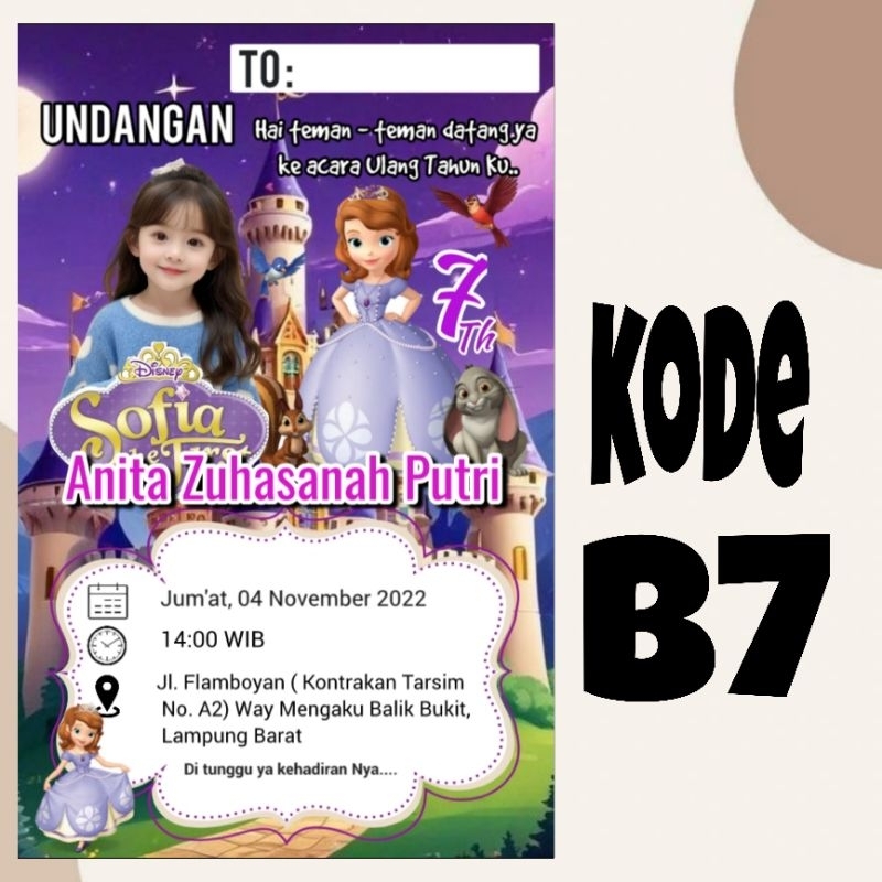 undangan ulang tahun / undangan custom