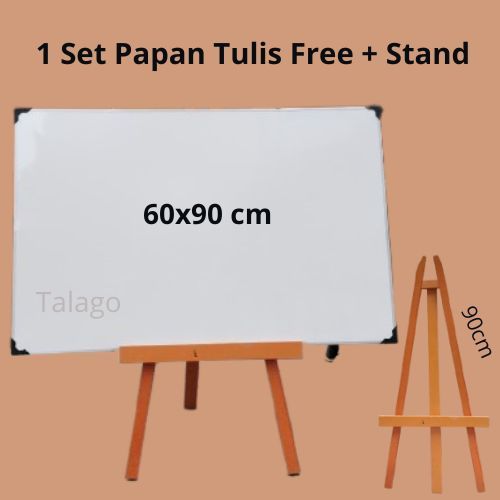

Baru Papan Tulis Komplit Whiteboard Standing 60X90 Cm Free Spidol Dan Penghapus