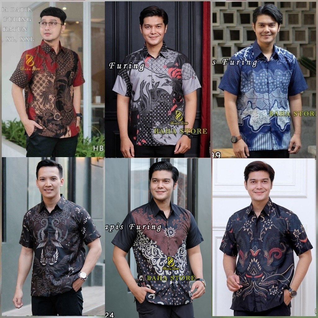 PROMO DISKON Kemeja Batik Hem Pendek Lapis Furing Pekalongan Batik Pria BAHA STORE MENs FASHION