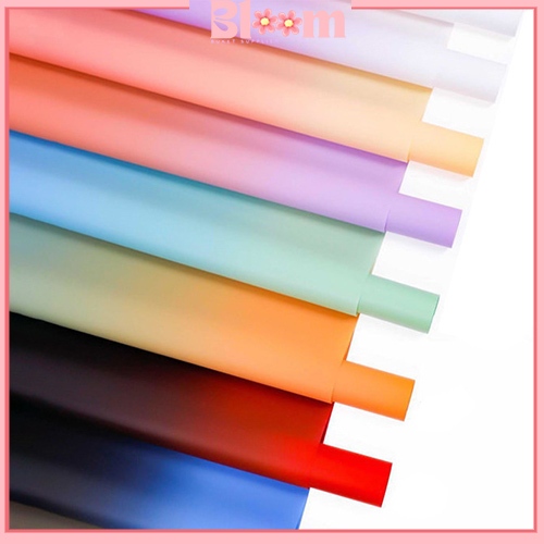

20 Lembar Kertas Bunga Cellophane ombre 2 warna Flower Wrapping Paper Kertas Buket Bunga kb6183
