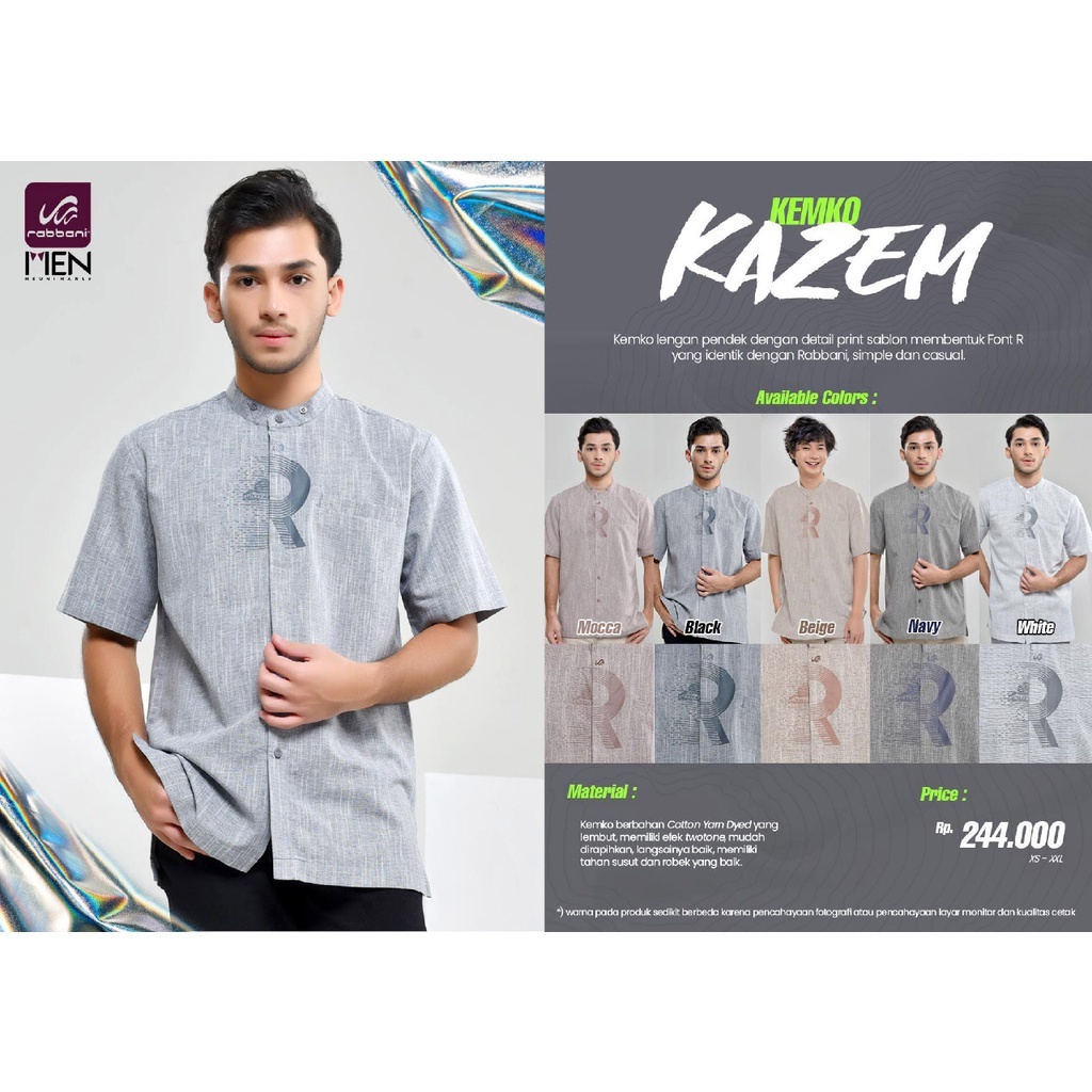 Rabbani - Kemko Kazem Lengan Pendek/ Kemko Rabbani Terbaru