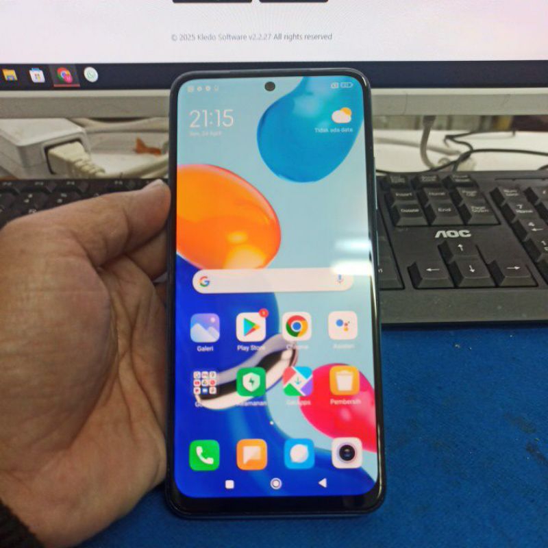 HANDPHONE BEKAS SECOND XIAOMI REDMI NOTE 11 128/6 UNIT ONLY