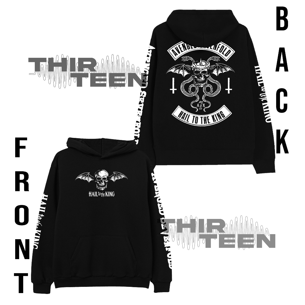 Hoodie Avenged Sevenfold Hail To Yhe King - Hoodie Hitam Pria Avenged Sevenfold
