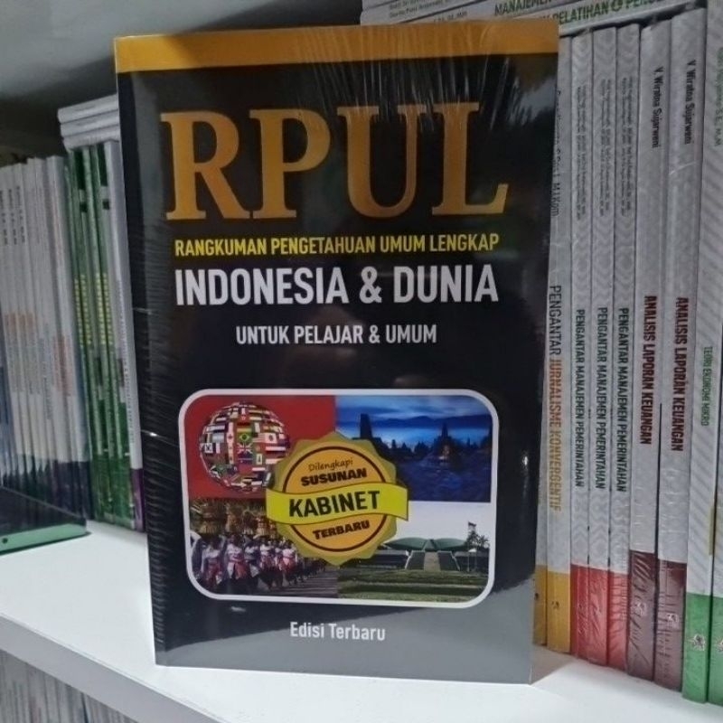 Buku RPUL Indonesia dan Dunia dilengkapi Kabinet Terbaru 2019-2024 HVS