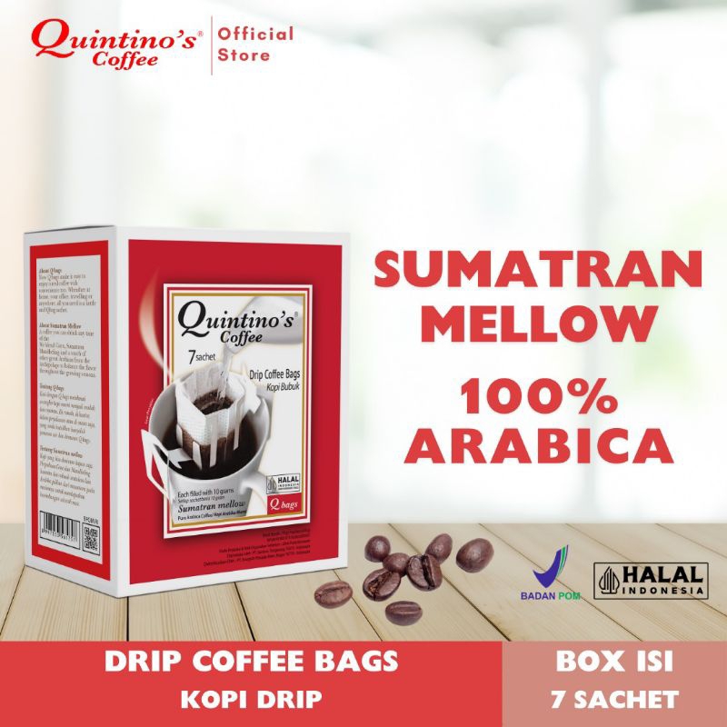 

Quintino's Coffee - Drip Coffee Bag Sumatran Mellow Folding Box (7 X 10gr)