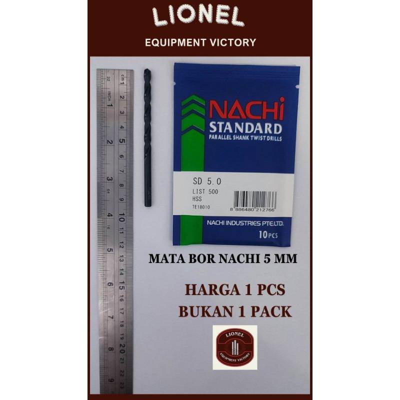 NACHI 5,0mm Mata Bor Besi HSS - NACHI Mata Bor Besi HSS 5,0mm