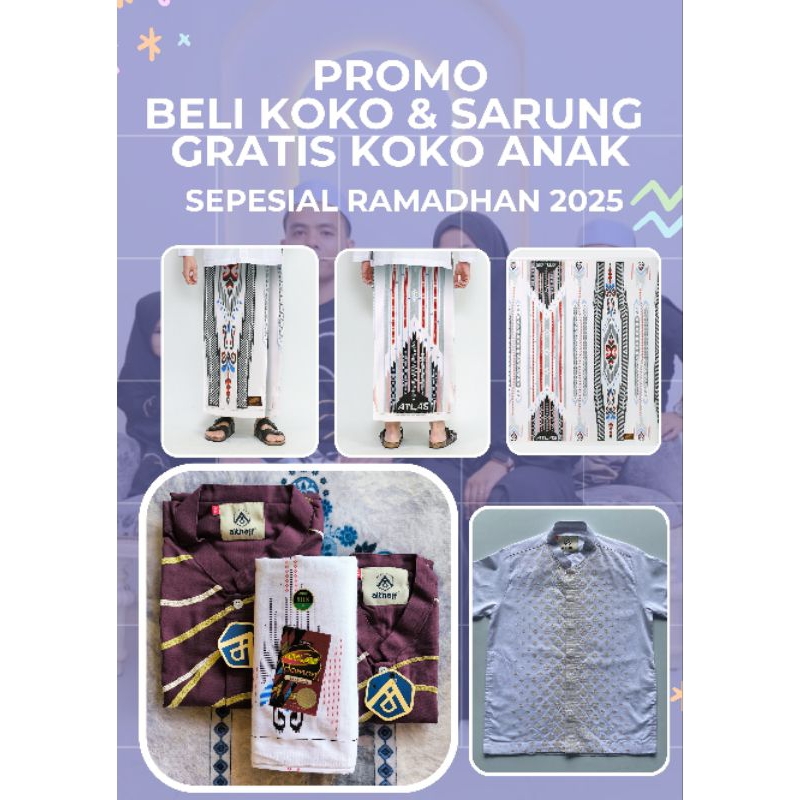 Nimas_Shop ayu Paket Promo Beli Koko Dewasa dan sarung Atlas Gratis Koko Koko anak