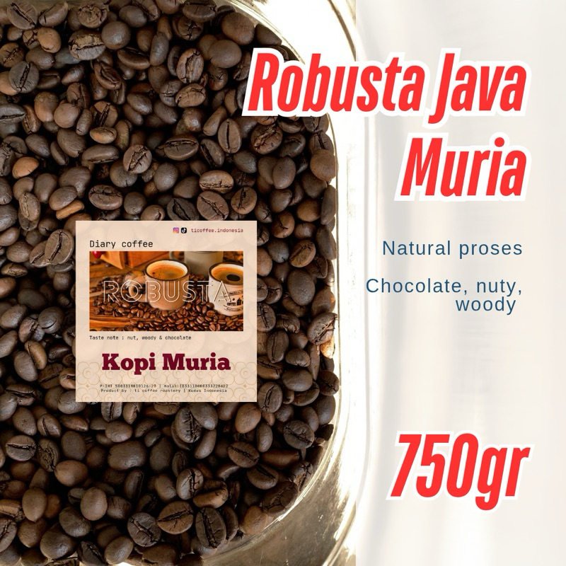 

Kopi Robusta Java Muria Kudus 750gr, biji kopi / bubuk