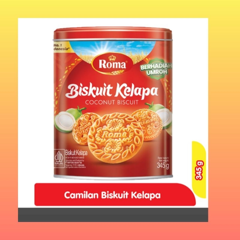 

Roma biskuit kelapa kaleng 345 gram | Biskuit Roma kelapa kaleng | Biskuit kaleng Roma kelapa| biskuit Roma kelapa | Roma kelapa kaleng 345 gram