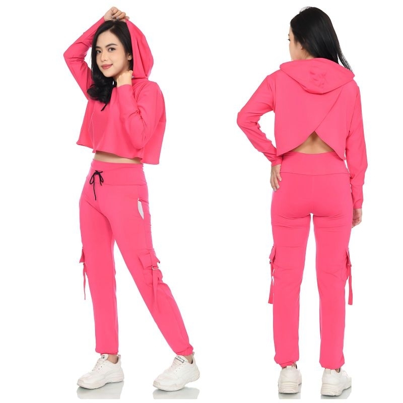 baju olahraga wanita model cargo