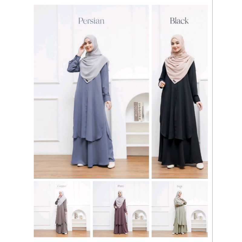 One Set Rok Tunik Malaysia | Kania Long Tunik One Set Rok