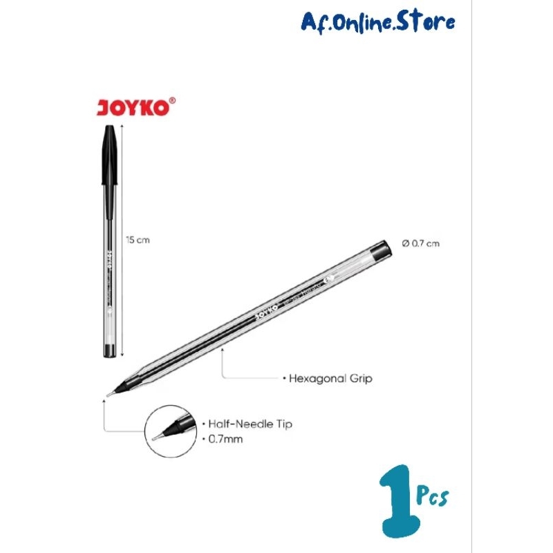 

1 Pcs Pulpen Pena Joyko BP345 Haruto 0.7mm Alat Tulis. Af.online.store