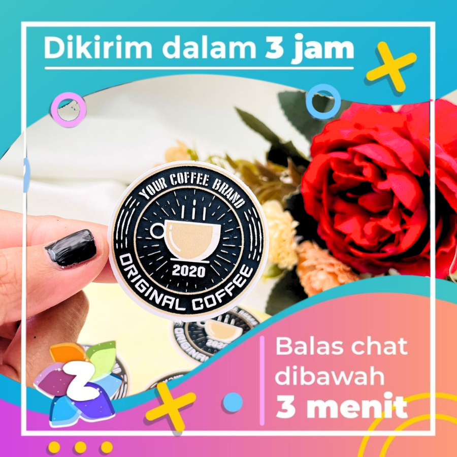 

2-4 Cetak Stiker Zennida Edisi Coffee Bulat Free Desain Custom Sticker Minuman Botol Kopi Coffee