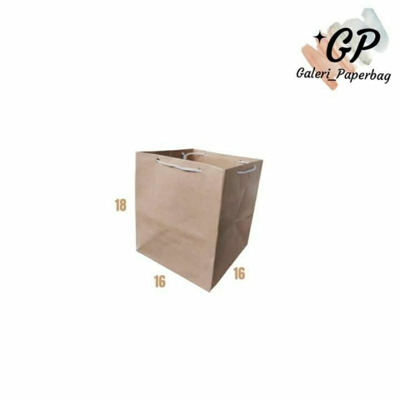 

PAPERBAG COKLAT KUE KERING 16X16X18