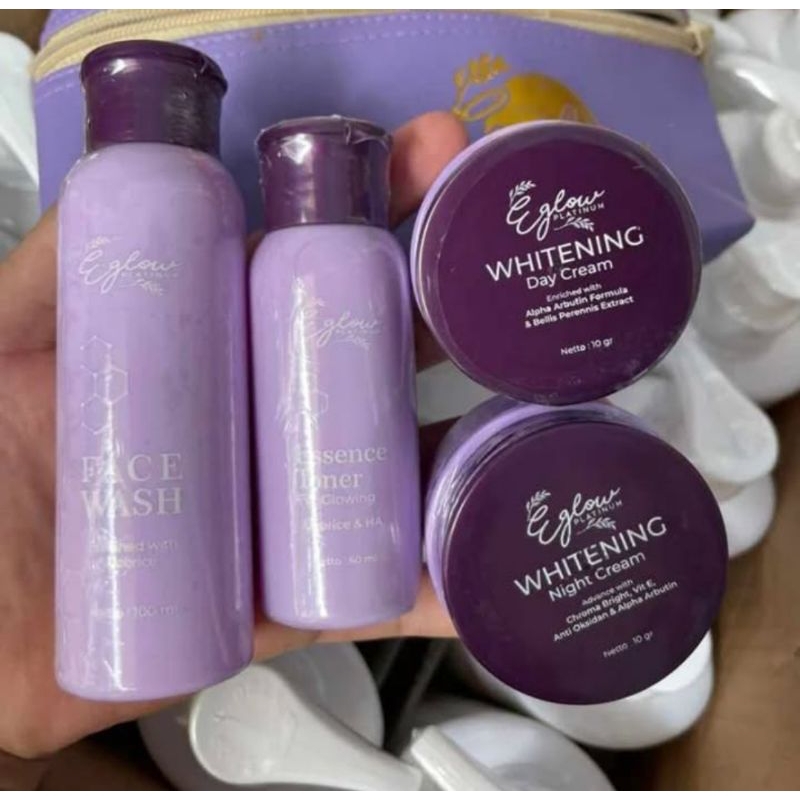 E GLOW PLATINUM SKINCARE - SKINCARE E GLOW PLATINUM - PAKET ACNE E GLOW PAKET WHITENING E GLOW PAKET