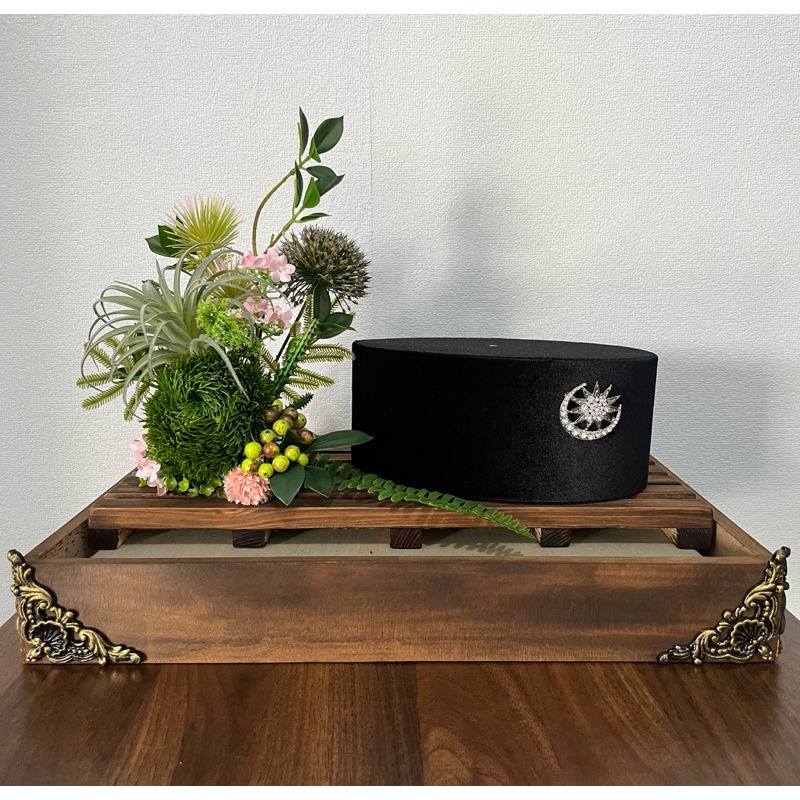 (COD)PECI HITAM AKAD NIKAH MELAYU MUSLIM PRIA PIN BULAN BINTANG NEW PRODUK TINGGI 9CM KUALITAS PREMI