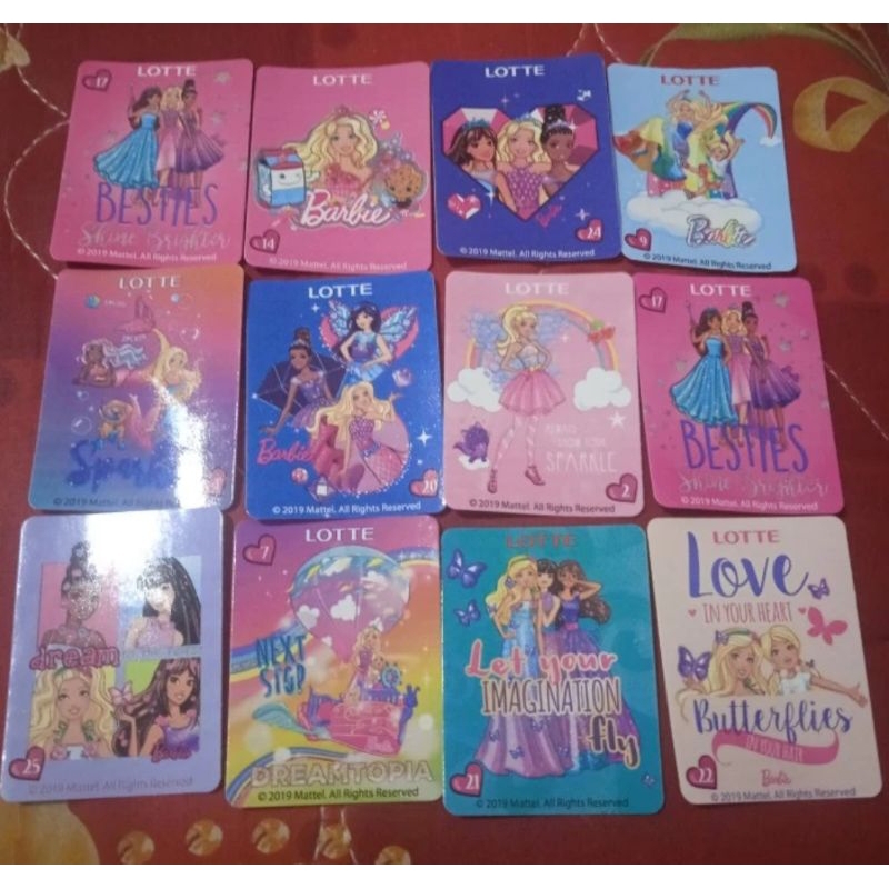 

stiker barbie hadiah permen lotte