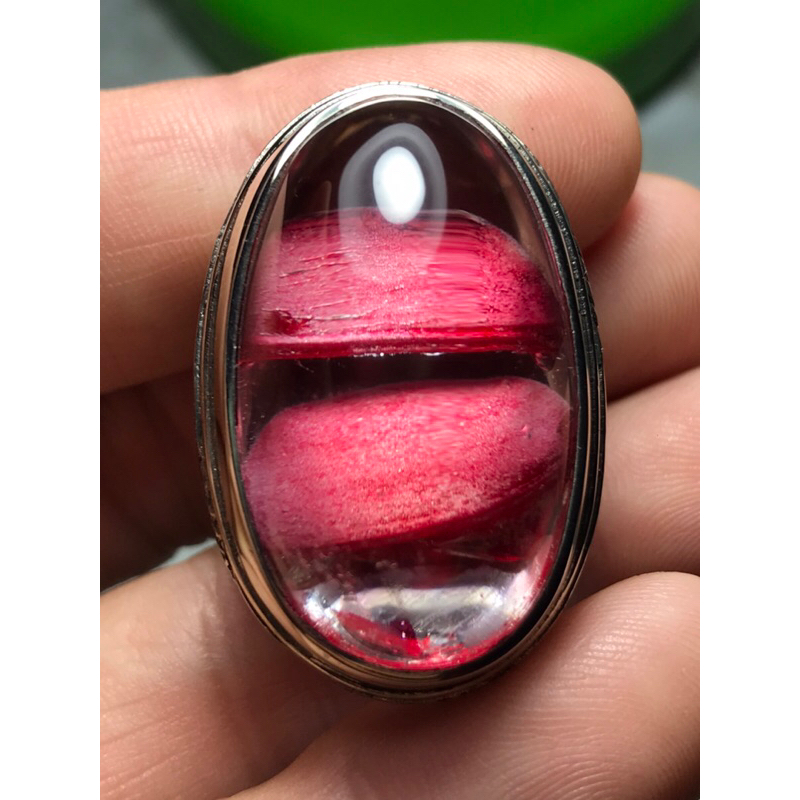 Natural kecubung karang selendang merah full cristal super