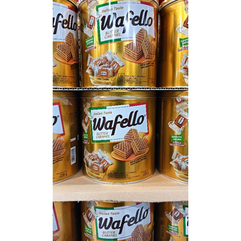 

PROMO WAFELLO SEASONAL WAFELLO KALENG COKELAT WAFER KALENG WAFELLO CARAMEL 234 GRAM