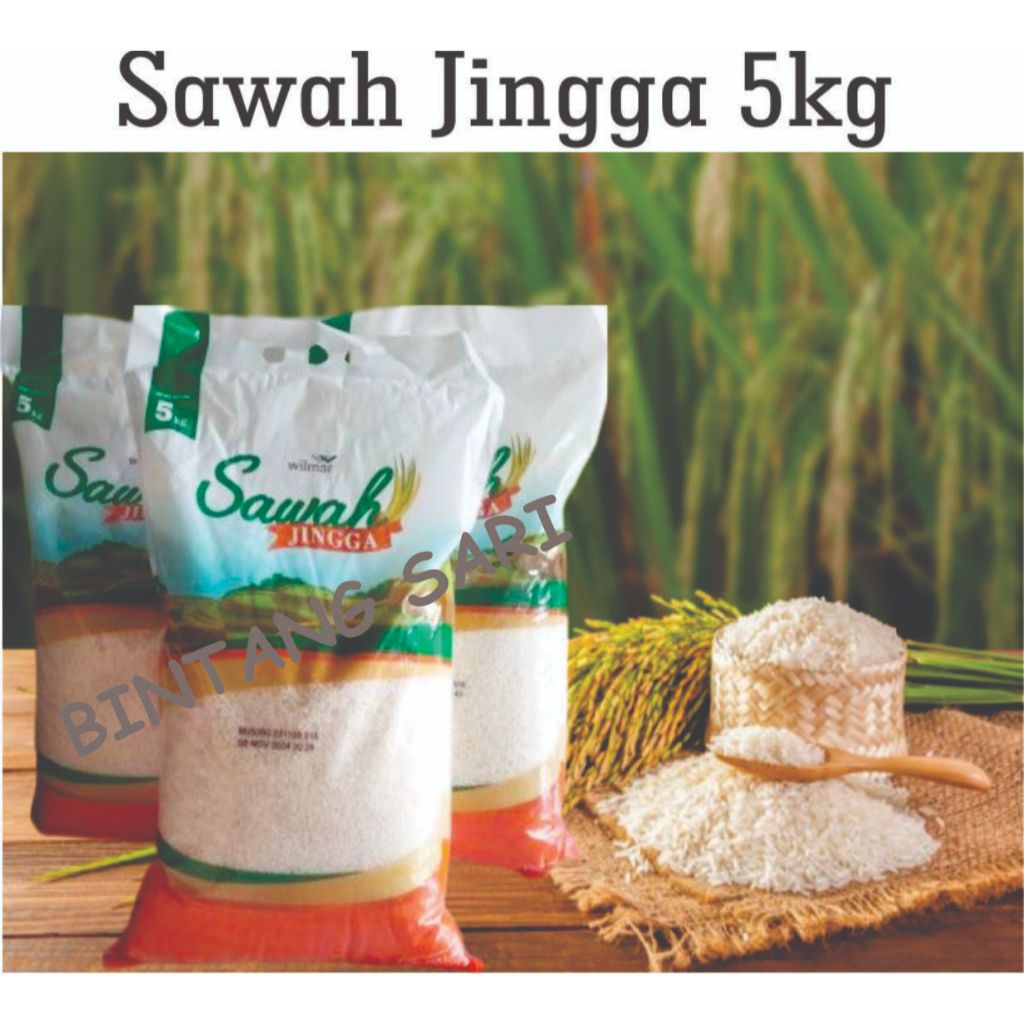 

BERAS 5kG KEMASAN MEREK SAWAH JINGGA