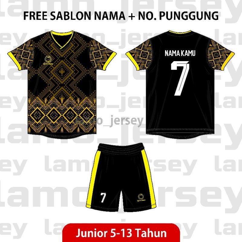 ( FREE SABLON NAMA + NOMOR ) setelan Baju Bola Anak, Jersey Bola Anak, kaos futsal Anak
