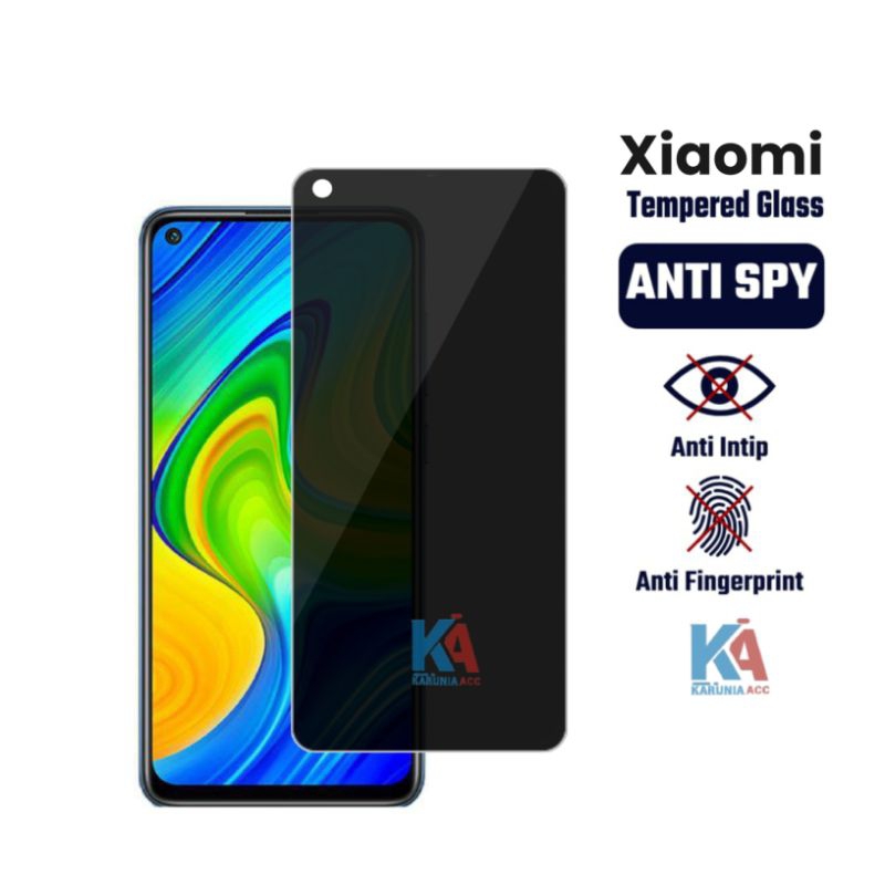 Tempered Glass Anti Spy REDMI NOTE 9 NOTE 9 PRO NOTE 9 PRO MAX