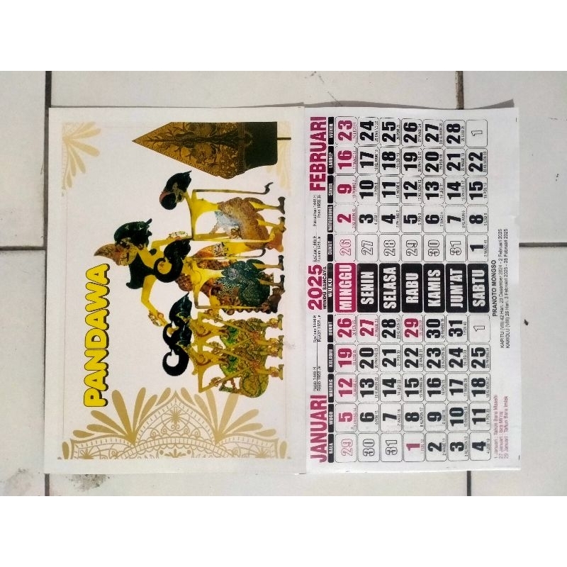 

kalender wuku Jawa kalender wukon 2025 UK 25x35cm