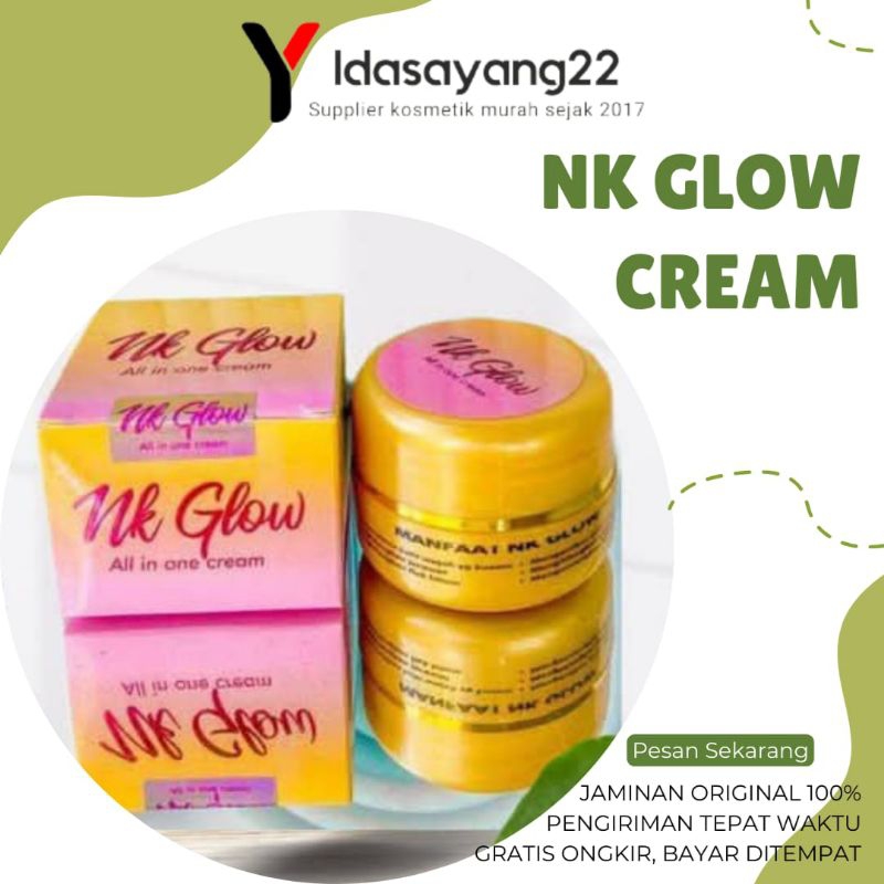 NK Glow Cream Nkglow Original Pencerah Wajah Glowing