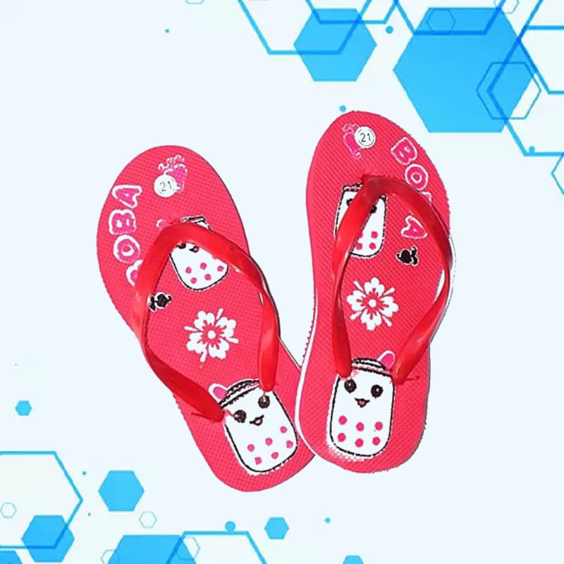 SANDAL JEPIT JELLY ANAK MOTIF BOBA TERBARU