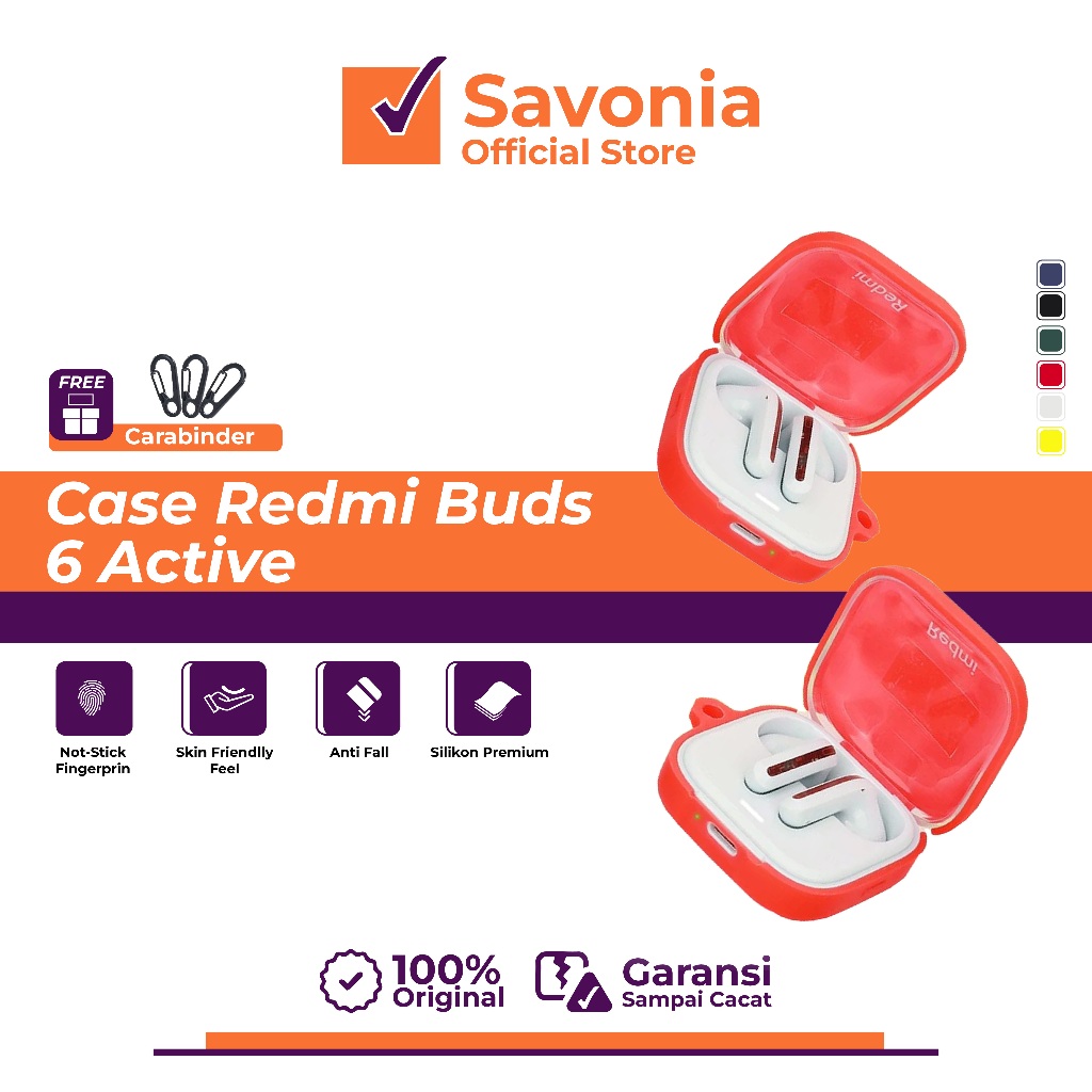 Case Cover Pengaman TWS Headset Xiaomi Redmi Bud 6 Active