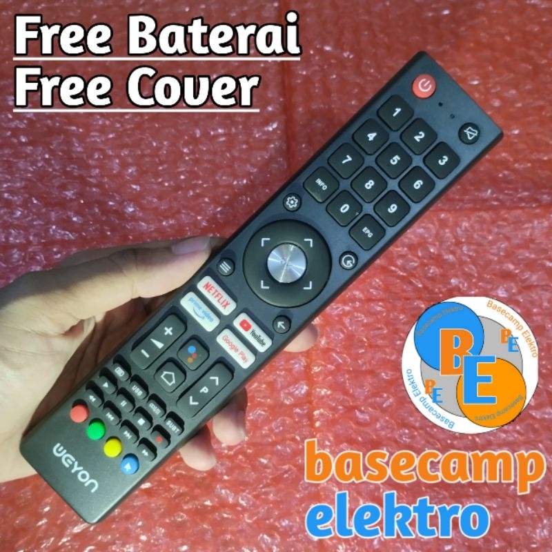 Remote WEYON Smart TV Android TV Original Asli Free Cover Free Batu Baterai Remot WEYON Smart TV Ori
