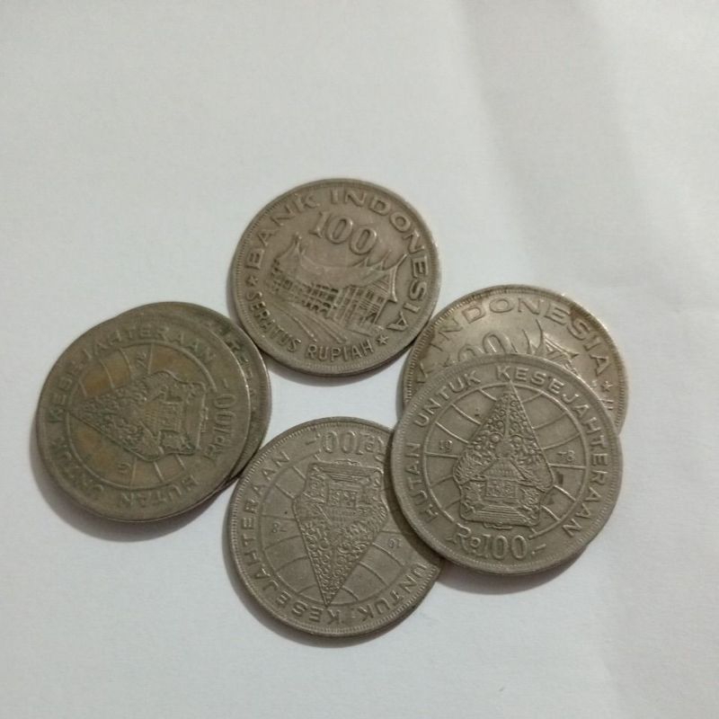 koin 100 rumah gadang tahun 1978 uang kuno