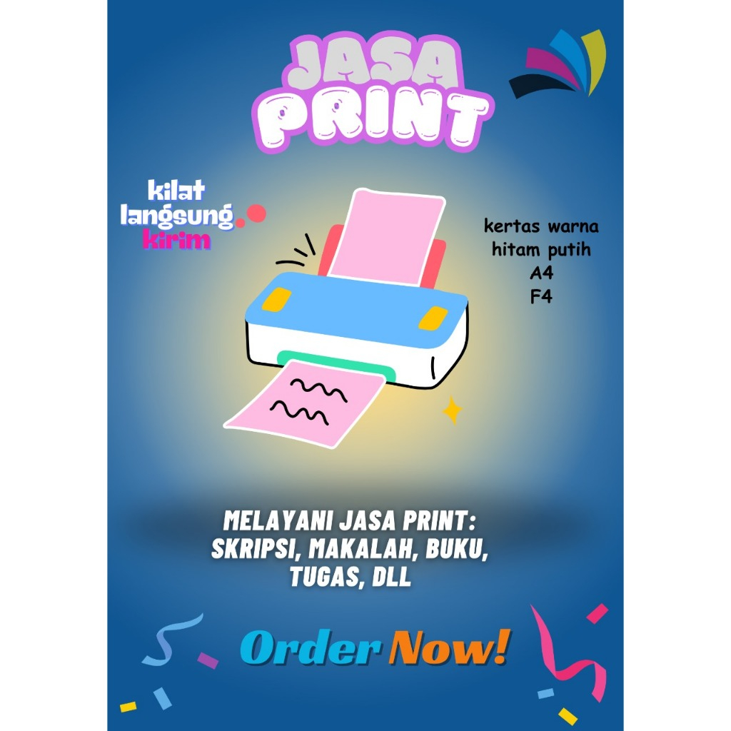 

JASA PRINT A4 / CETAK DOKUMEN, SOAL, MAKALAH, PROPOSAL, SKRIPSI, TESIS WARNA /HITAM PUTIH HARGA SAMA