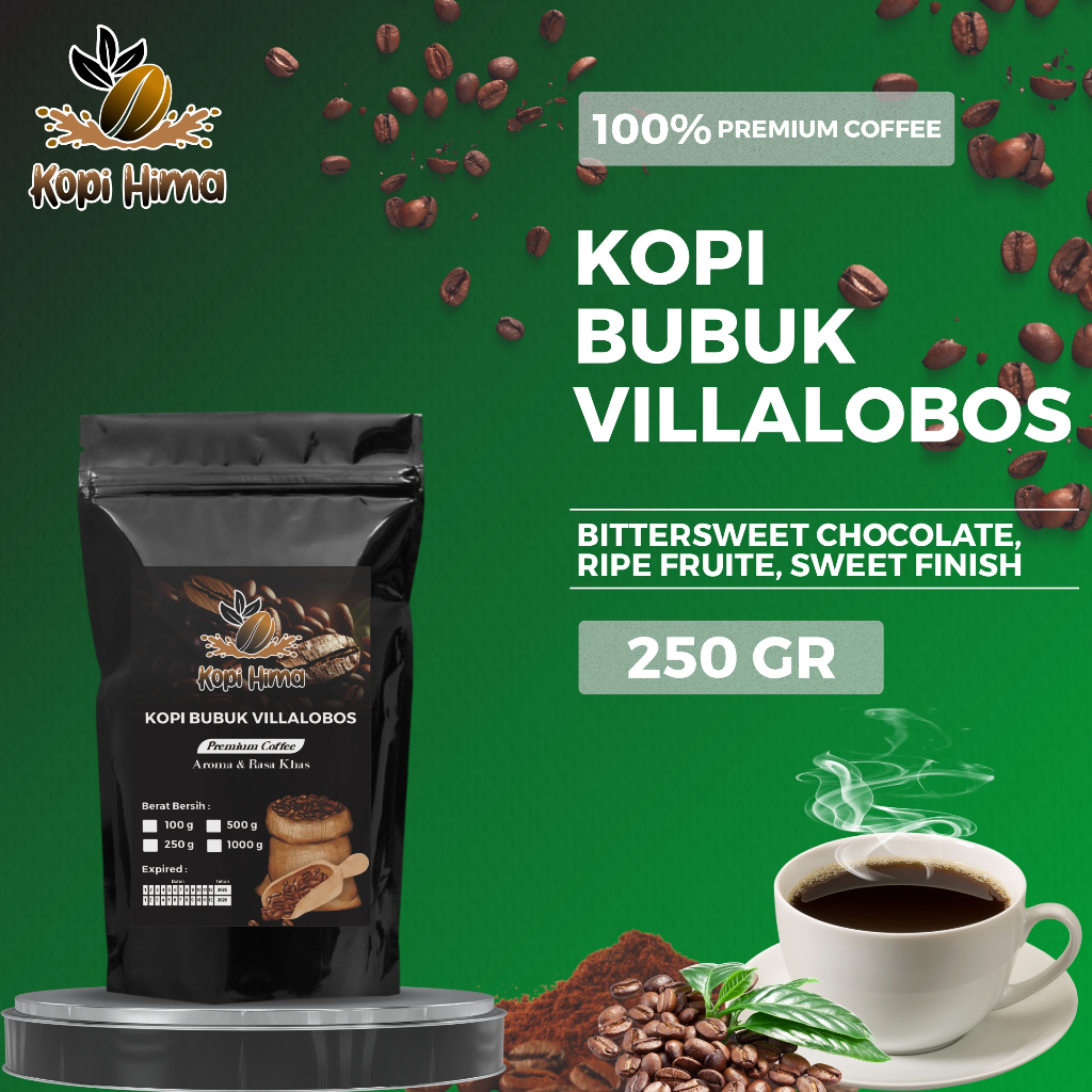 

kopi.hima - bubuk kopi villalobos berat 250 gram premium roasting