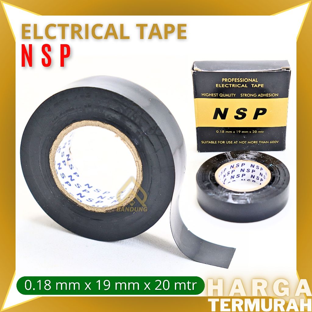 GROSIR SOLASI LISTRIK NSP TAPE | SOLASI KABEL | SOLASI LISTRIK | LAKBAN HITAM