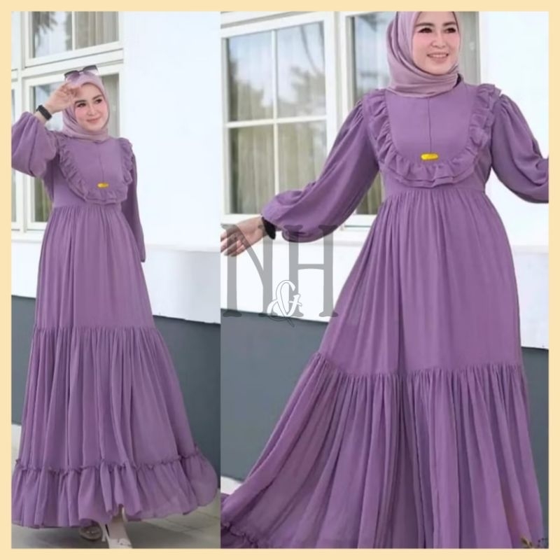 Gamis Rempel - Gamis Rempel Crinkle Jumbo -  Gamis Crinkle Terbaru