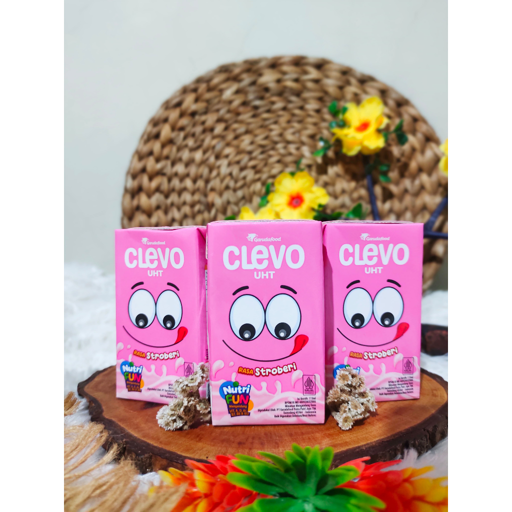 

Clevo UHT Strawberry dan Coklat 115ml