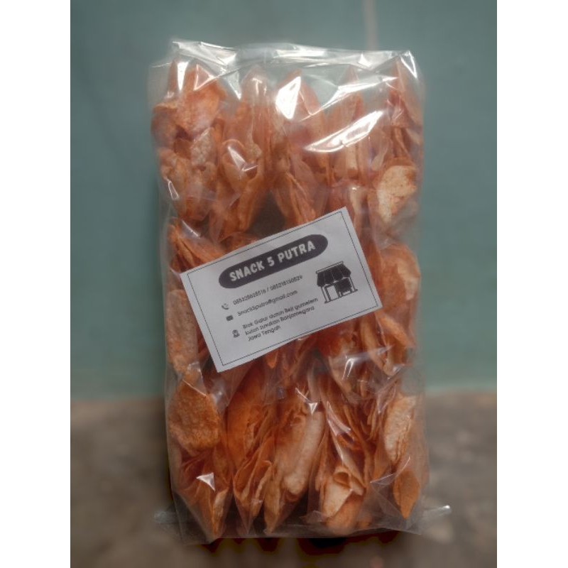 

keripik singkong (emping/opak) rasa balado pedas