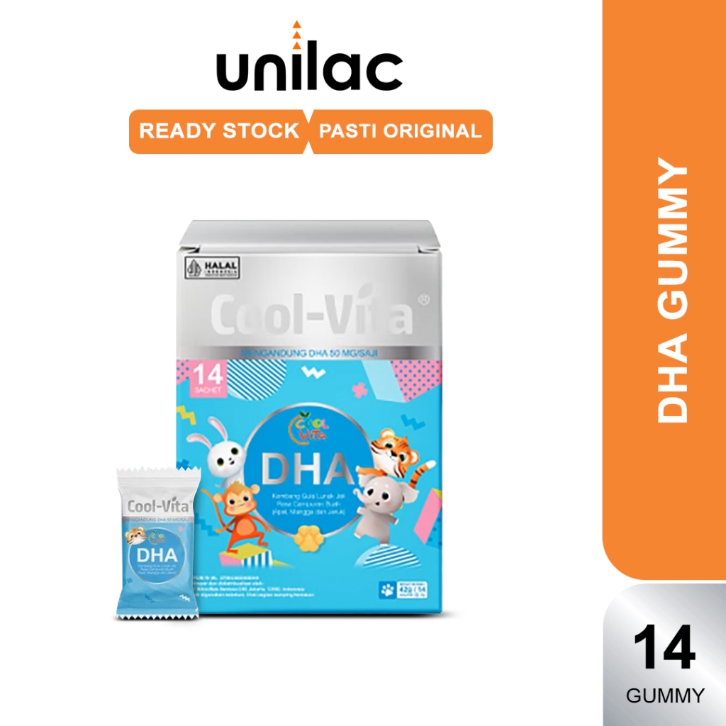 Coolvita DHA Gummy 1 Box - Cool Vita DHA Suplemen Kesehatan Otak Anak | DHA Anak