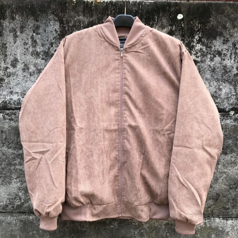 Corduroy Jacket Vintage Pria Wanita