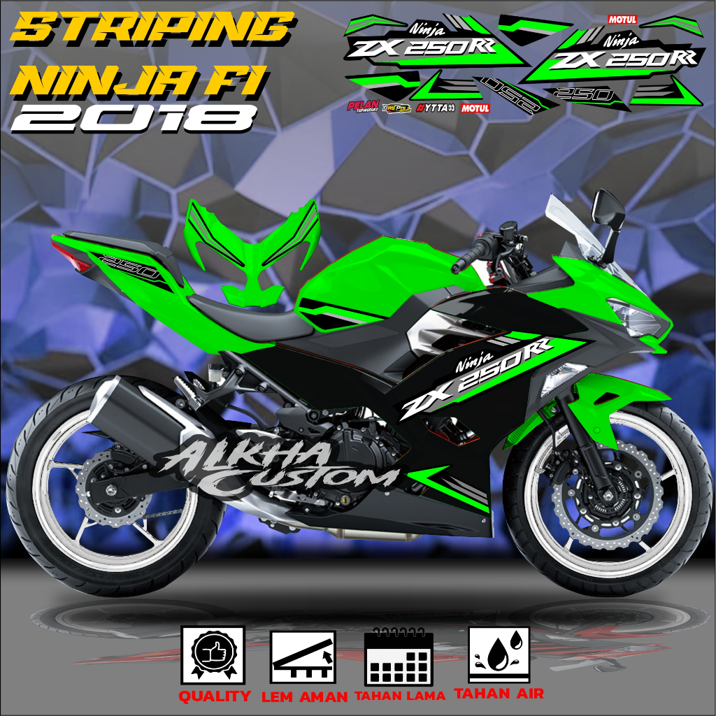 STRIPING NINJA 250 FI STIKER NINJA 2018 KONSEP ZX 250 KEREN