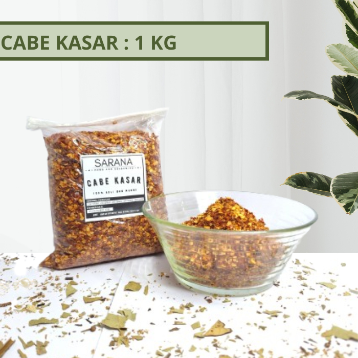 

Cabe Bubuk Kasar Super Pedas 1 Kg Original Murni 100% / Cabai Bubuk / Bumbu Dapur Bubuk Lengkap