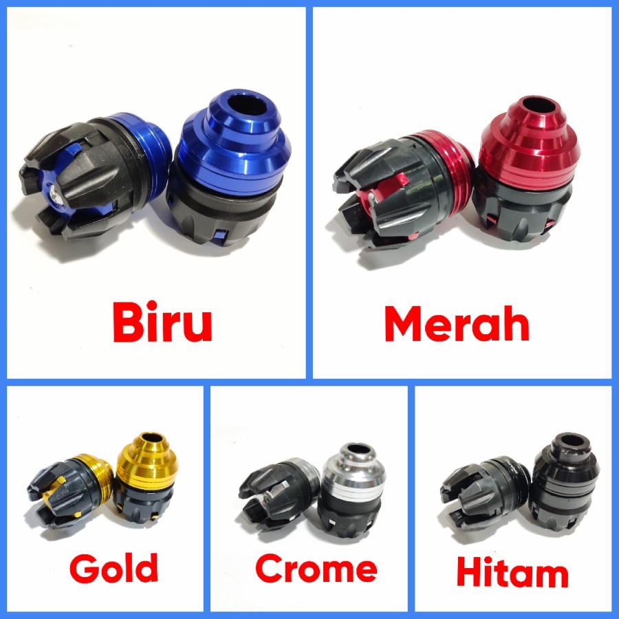 Jalu As Roda Depan / Corong As Motor Jumbo / Buah Naga / Model Kembang Merah, Biru, Gold, Hitam, SIl