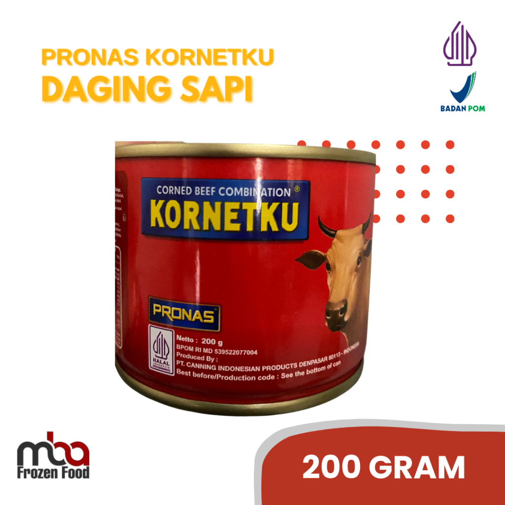 

Kornetku Kornet Daging Sapi dan Ayam by Pronas 340gr /Daging /Ayam /Sapi /Kornet /Masak /Makanan /Daginggiling /Frozenfood /Makanankaleng /Siapjadi /Sachet