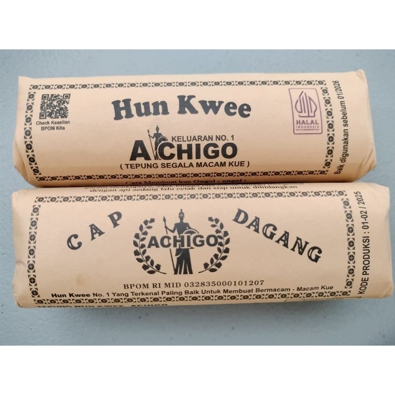 

Tepung Hun Kwee / Tepung Aren / Tepung Kacang Ijo / Cap Dagang Achigo (150gr)